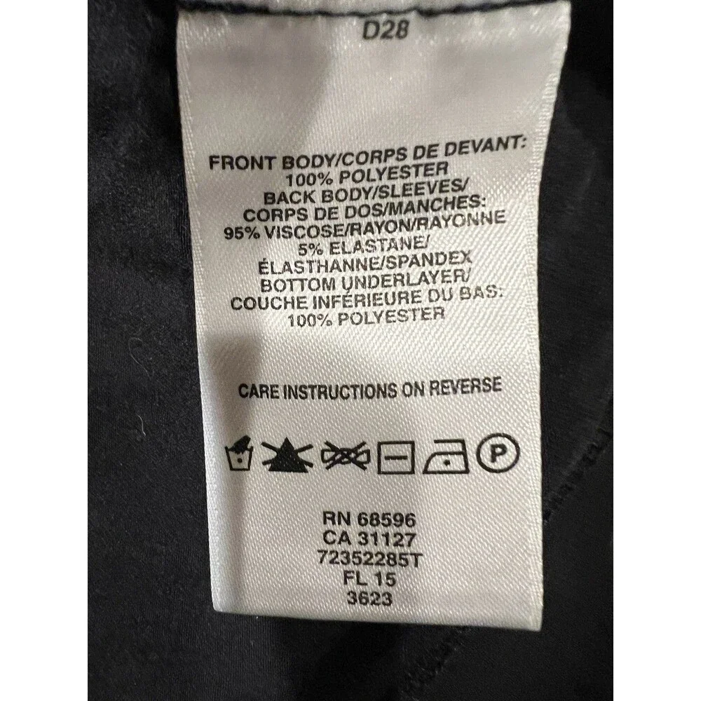 DKNYC Women's Round Neck Long Sleeve Black Gray Print Blouse Size XL - Picture 5 of 7